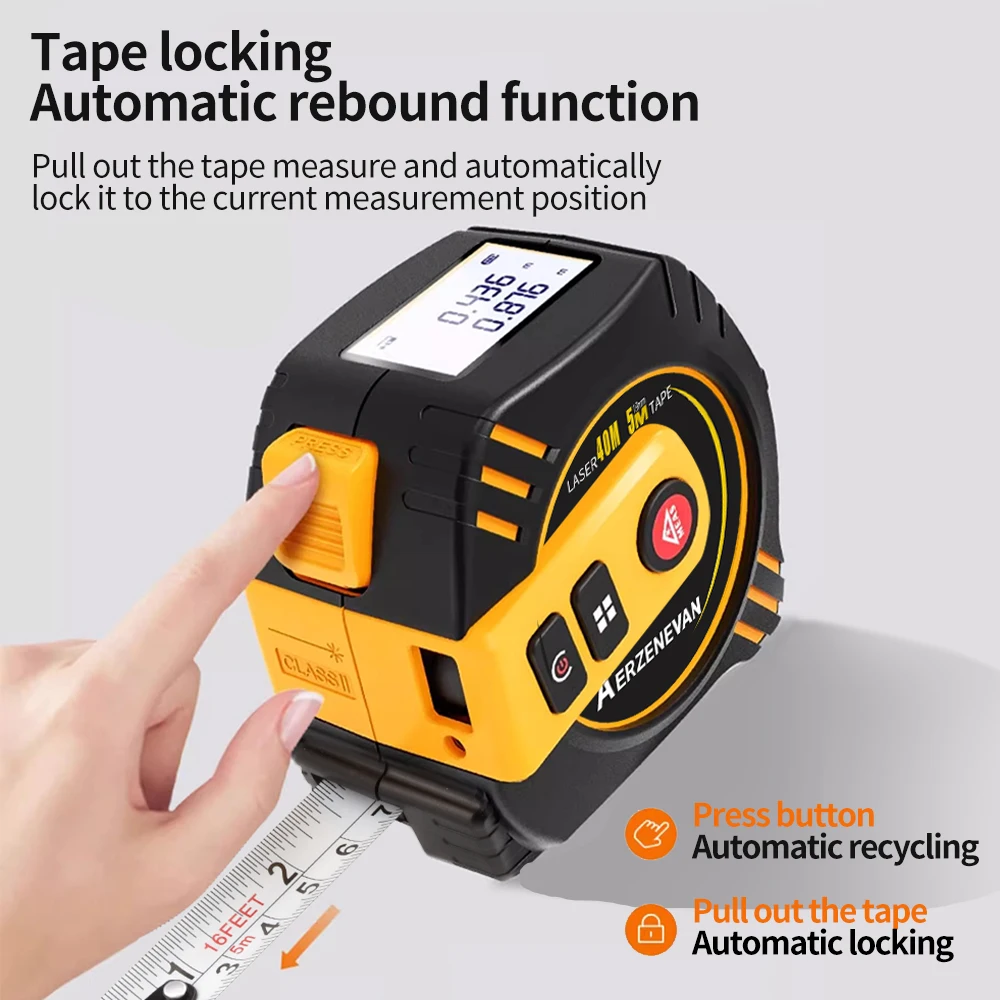 Industrial Laser Rangefinder - شريط قياس ليزري 80 متر، أداة