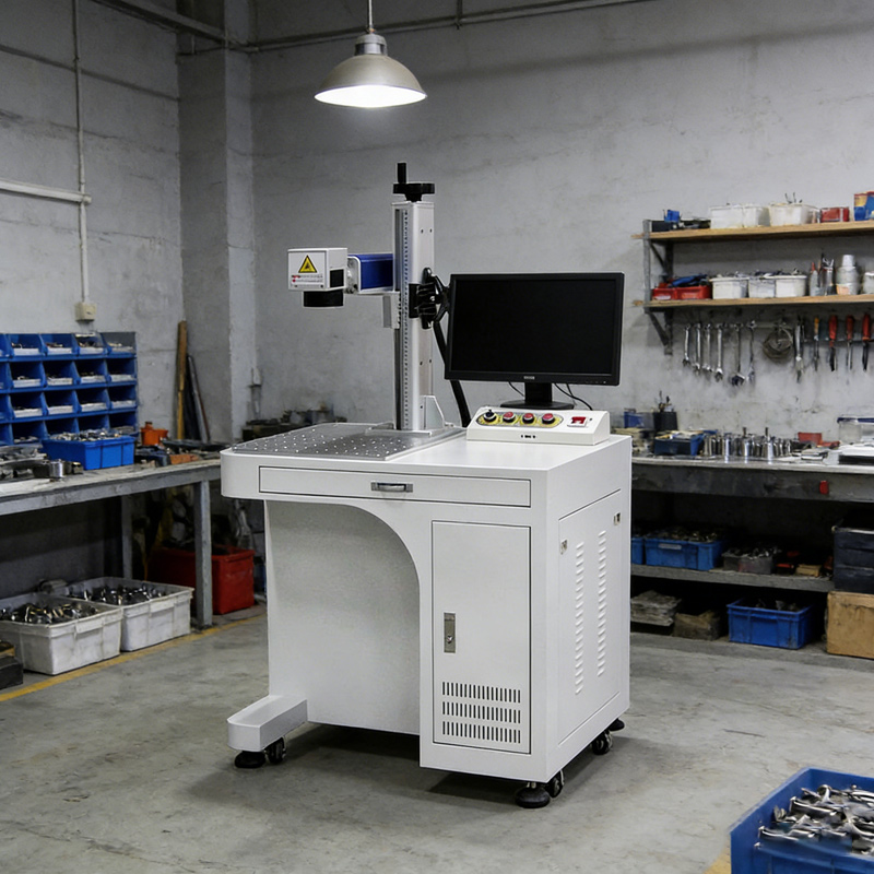 آلة نقش بالليزر الليفي 50 واط  - مراجعة Industrial Laser Engraver For Metal وسعره