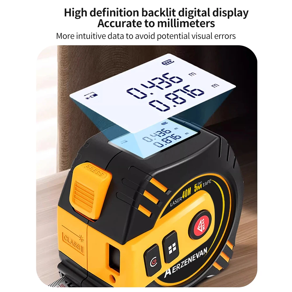 شريط قياس ليزري 80 متر، أداة ق - مراجعة Industrial Laser Rangefinder وسعره