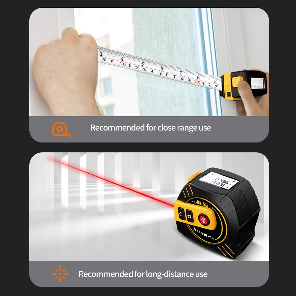 شريط قياس ليزري 80 متر، أداة ق - مراجعة Industrial Laser Rangefinder وسعره