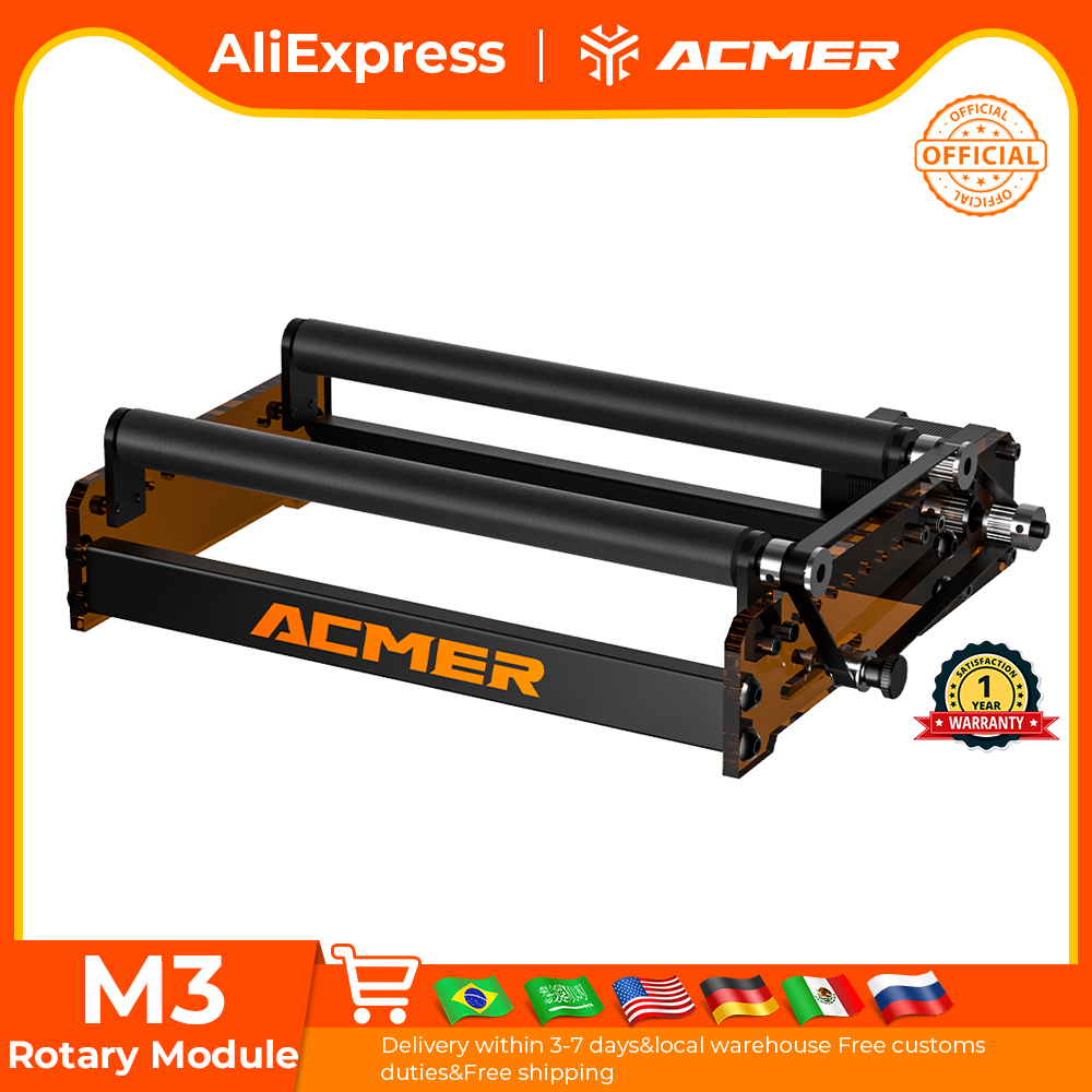 أسطوانة ليزر دوارة ACMER M3 36 - مراجعة Industrial Laser Cutting وسعره
