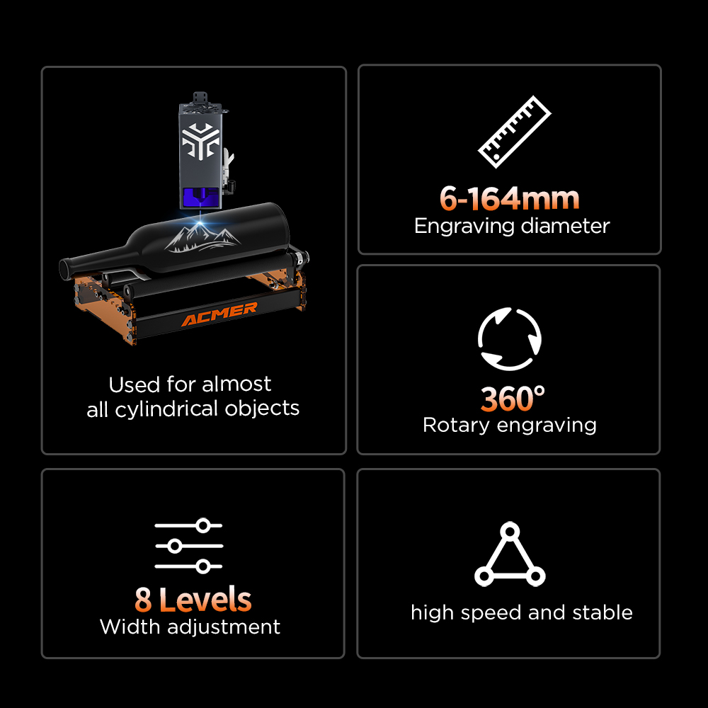 أسطوانة ليزر دوارة ACMER M3 36 - مراجعة Industrial Laser Cutting وسعره